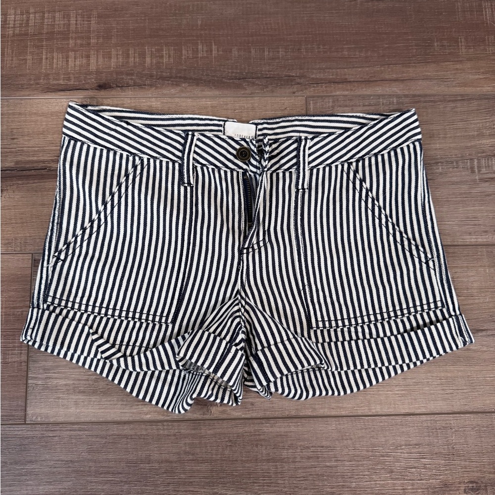 Forever 21 Black and White Striped Shorts